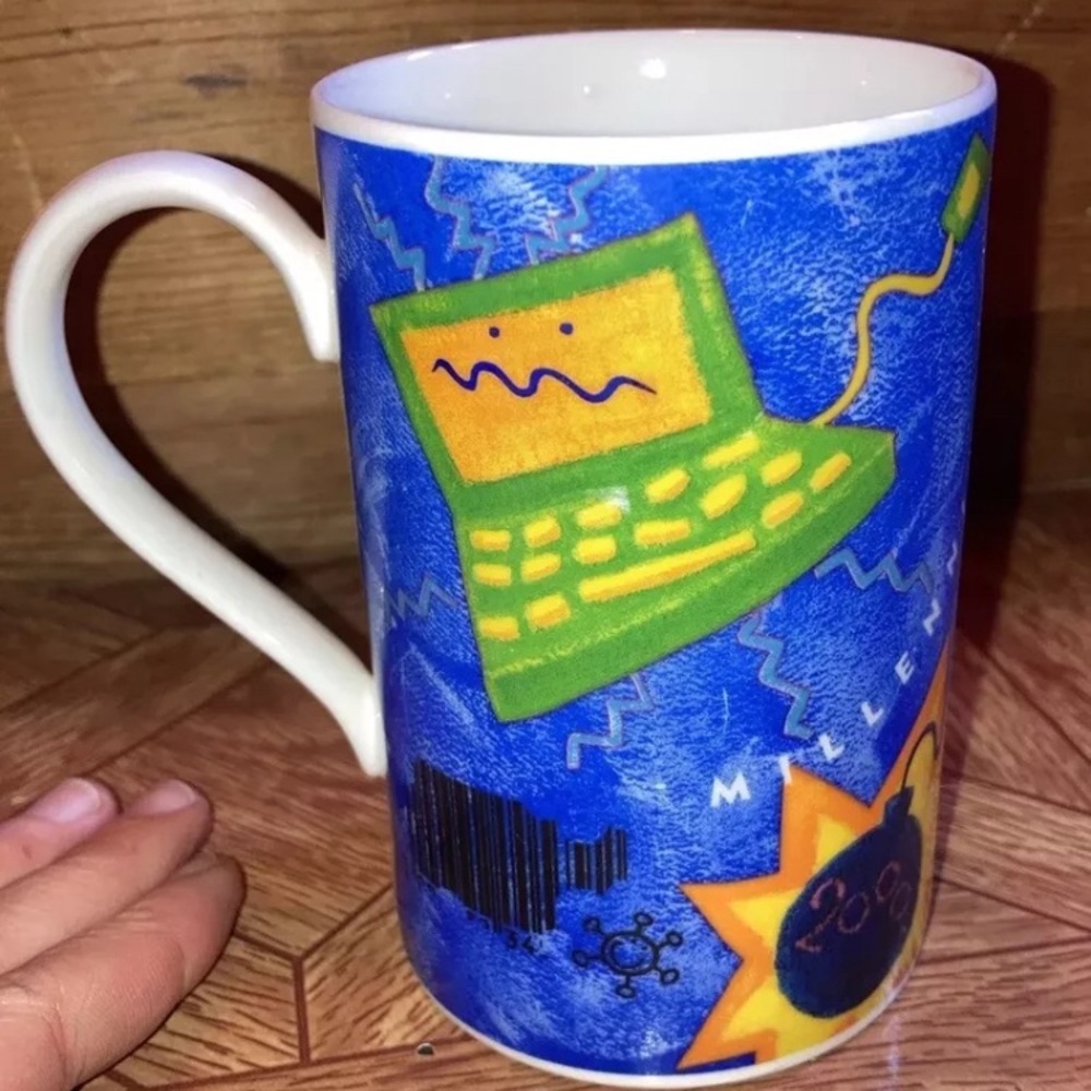 VTG Y2K “Millennium Bug” Mug Cup Year 2000 RETRO Whittard Of Chelsea